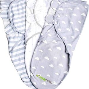 Grey Ziggy Baby Swaddle Wrap Set